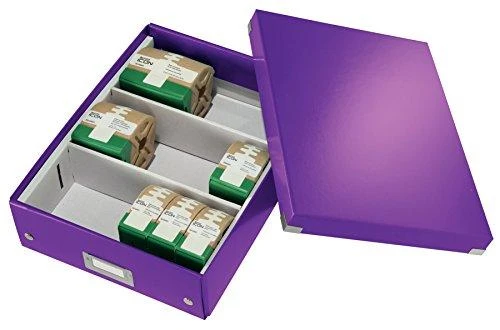 Leitz violetinė saugojimo dėžė su pertvaromis