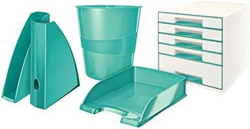 Šiukšliadėžė Leitz Plus Wow, 15 litrų, ledo mėlyna
