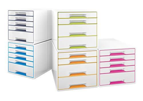 Leitz LEITZ CUBE WOW Schubl. Box perlweiss mitas 4 Schubward, tvirtas ir stabilus ansprechend 2-farbigem WOW Design in hochglanz - 52132001