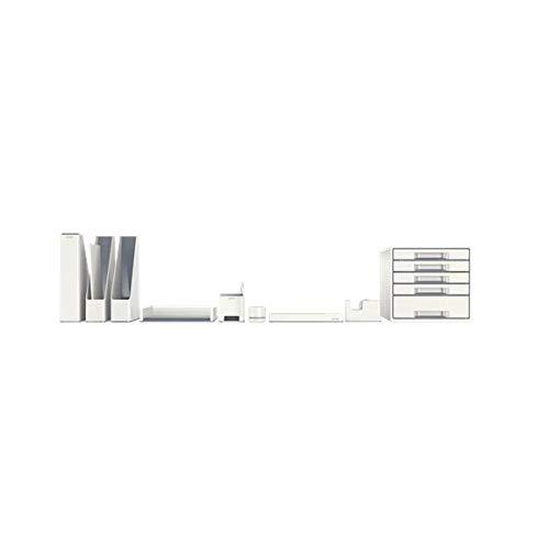 Leitz LEITZ CUBE WOW Pearl Baltas stalčių spintelė su 5 stalčiais. Patvari ir stabili, su patraukliu dviejų spalvų blizgiu WOW dizainu - 52142001