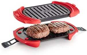 Lekue Microwave Grilis, Sandwich Maker, Panini Press, 10 in X 5.7 in, Raudona