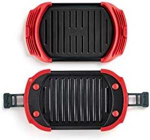 Lekue Microwave Grilis, Sandwich Maker, Panini Press, 10 in X 5.7 in, Raudona