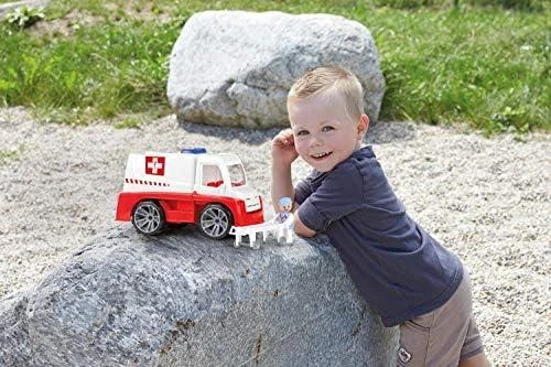 Žaislinis greitosios pagalbos automobilis, 29 cm (dėžutėje), LENA Truxx, 04456