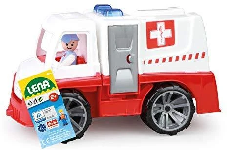 Žaislinis greitosios pagalbos automobilis, 29 cm (dėžutėje), LENA Truxx, 04456