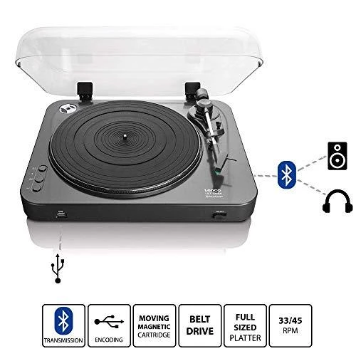 Patefonas Lenco LBT-120 su Bluetooth, Juodas