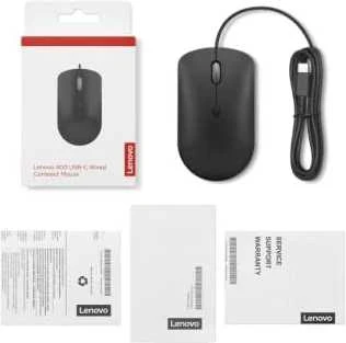 Lenovo | Compact Pelė | 400 | su laidu | USB-C | Raven juodas