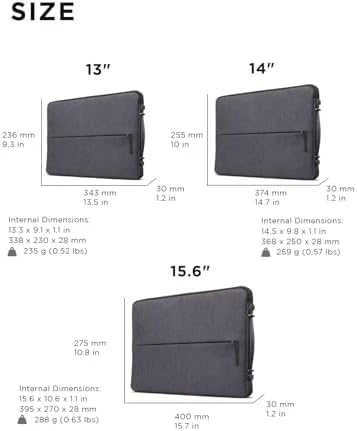 Lenovo | Nešiojamas kompiuteris Urban Sleeve Case | GX40Z50941 | Sleeve | Charcoal Pilkas