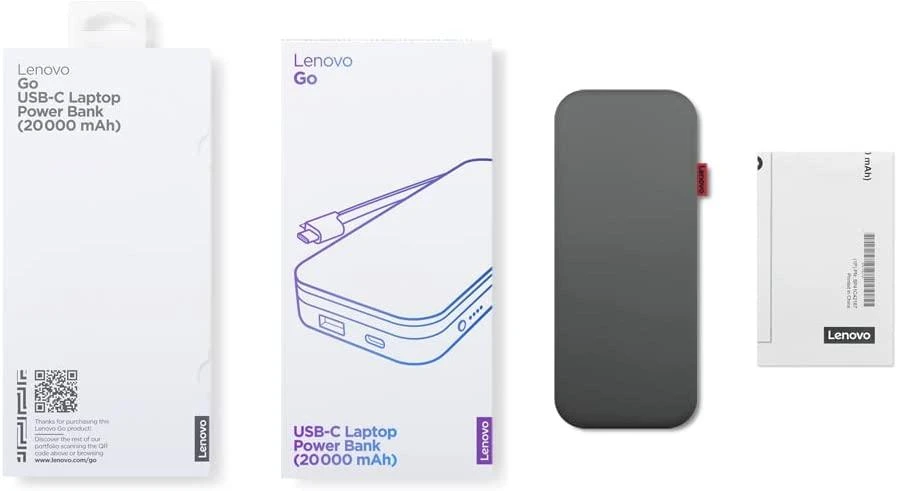 Lenovo | Nešiojamas kompiuteris Power Bank | Go G0A3LG2WWW | 20000 mAh | 390 g | Storm Pilkas