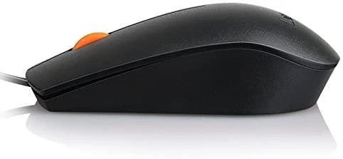 Pelė Lenovo Essential, Abiem rankoms, Optinis, USB A tipo, 1600 DPI, Juoda