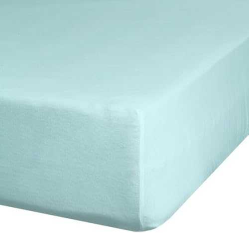 Eurofirany DESIGN 91 Medvilninė paklodė su guma JERSEY, 140X200+30CM, 125 g/m2 , spalva: mėtų
