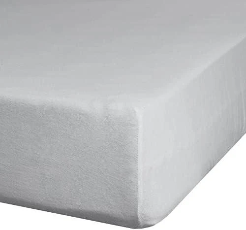 Eurofirany DESIGN 91 Medvilninė paklodė su guma JERSEY, 140X200+30CM, 125 g/m2 , spalva: šviesiai pilka