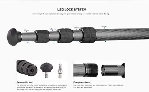 „Leofoto Summit LM-324CL“ anglies pluošto trikojis