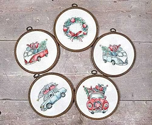 LetiStitch luca S Kalėdiniai retro automobiliai SLETI965