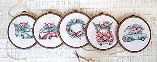 LetiStitch luca S Kalėdiniai retro automobiliai SLETI965