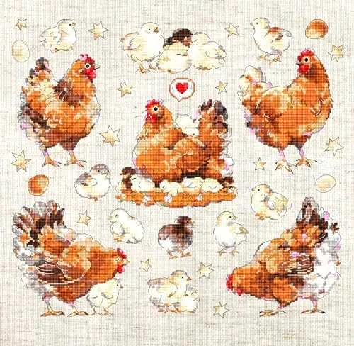 LetiStitch luca S Dryžuotos vištos 33x30 cm SLETIL8819