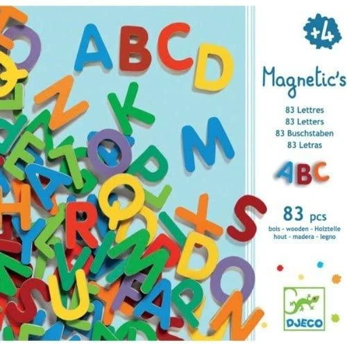 Djeco Magnetukų rinkinys - Magnetinės raidės (83 vnt.) ( DJ03101 )