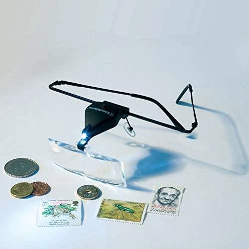 Leuchtturm Didinamasis stiklas kolekcininkams 1,5x 2,5x 3,5x LED