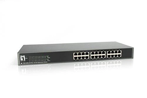 Šakotuvas Level One Carruzzo LevelOne FSW-2450 tinklo komutatorius Ne-valdomas Fast Ethernet (10/100) Juoda
