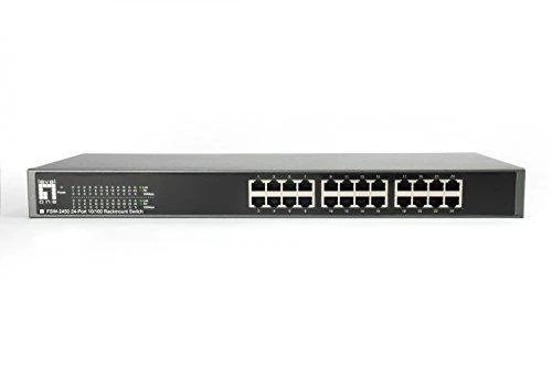 Šakotuvas Level One Carruzzo LevelOne FSW-2450 tinklo komutatorius Ne-valdomas Fast Ethernet (10/100) Juoda