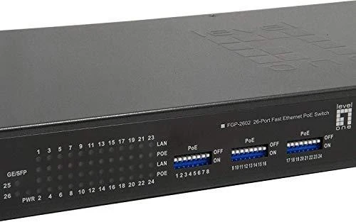 Šakotuvas Level One jungiklis LevelOne FE FGP-2602 (FGP-2602W380)
