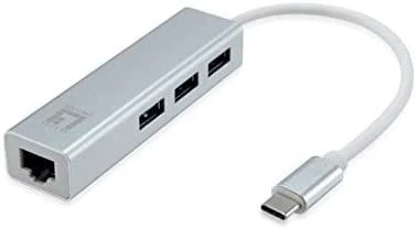 Level One USB-C į Gigabit Ethernet adapteris su USB šakotuvu