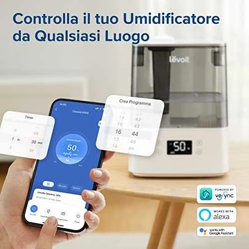 Drėkintuvas Levoit Classic 300S - SMART Zvlhčovač vzduchu, pilkas