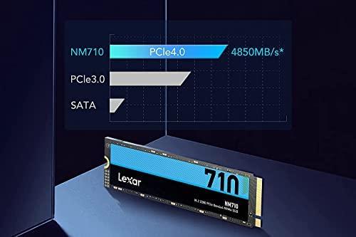 Lexar | M.2 NVMe SSD | NM710 | 2000 GB | SSD form factor M.2 2280 | Solid-state drive sąsaja PCIe Gen4x4 | Skaitymo greitis 4850 MB/s | Rašymo greitis 4500 MB/s