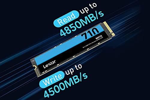 Lexar | M.2 NVMe SSD | NM710 | 2000 GB | SSD form factor M.2 2280 | Solid-state drive sąsaja PCIe Gen4x4 | Skaitymo greitis 4850 MB/s | Rašymo greitis 4500 MB/s