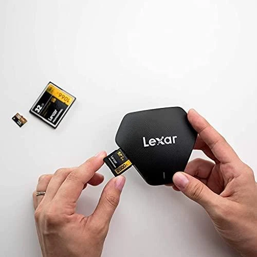 Lexar | Multi-Card | „Trys viename“ USB 3.1 tipo C skaitytuvas | SD ir Micro SD CompactFlash palaikymas | Kortelių skaitytuvas