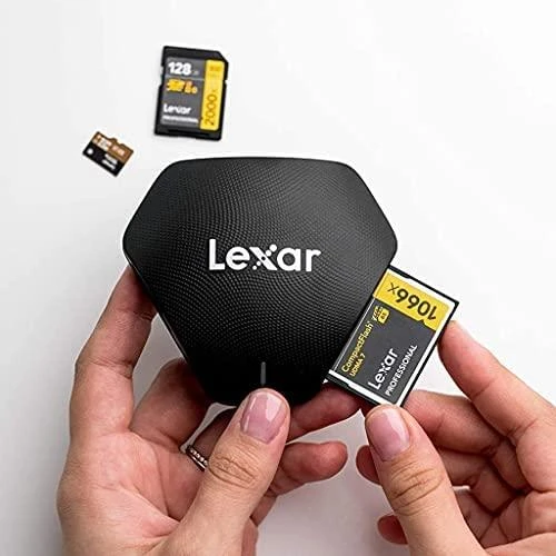 Lexar | Multi-Card | „Trys viename“ USB 3.1 tipo C skaitytuvas | SD ir Micro SD CompactFlash palaikymas | Kortelių skaitytuvas