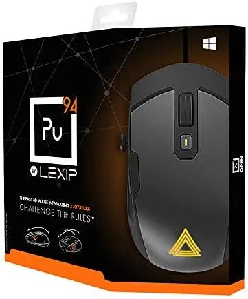 Kompiuterio pelė LEXIP PU94 – Wired 3D mouse with internal joystick, thumb joystick and ceramic pads – 6 buttons and 12 programmable macros