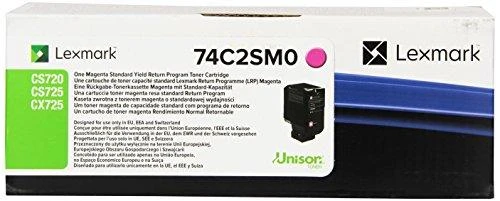 Lexmark 74C2SM0 tonerio kasetė Originalus Rausvai raudona 1 vnt