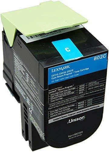 Lexmark 802C kasetė, žalsvai mėlyna