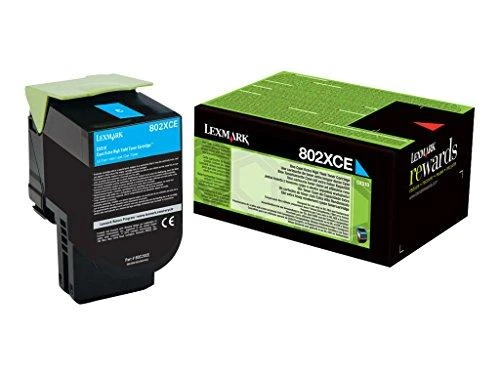 Lexmark 80C2XCE (802XC) Toneris kasetė, žalsvai mėlyna, 4000 puslapių