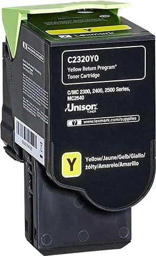 Lexmark C2320Y0 tonerio kasetė Originalus Geltona 1 vnt