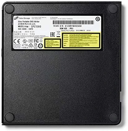 LG H.L duomenų saugykla | Itin plonas nešiojamasis DVD rašiklis | GP57EB40 | Sąsaja USB 2.0 | DVD±R/RW | CD skaitymo greitis 24 x | CD įrašymo greitis 24 x | Juodas | Stalinis kompiuteris / Nešiojamasis kompiuteris