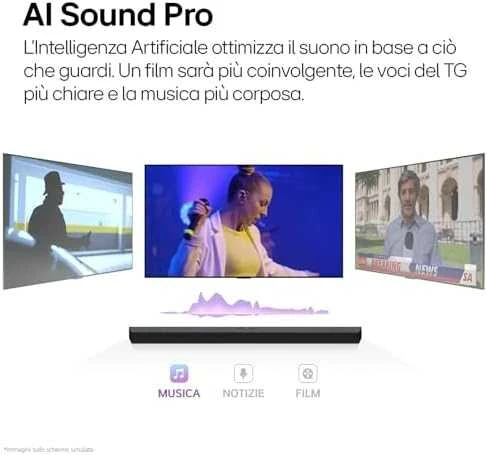 Namų kino sistema LG Soundbar su Dolby Atmos ir 5.1.3 kanalais | S90TY | Bluetooth