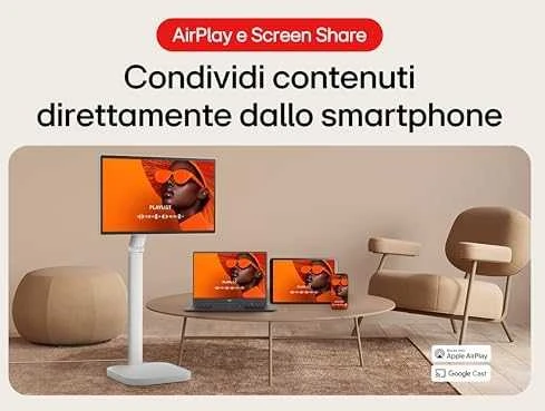 Monitorius LG Swing 32U889SA – 31,5 colio | 4K jutiklinis ekranas | stovas ant ratukų