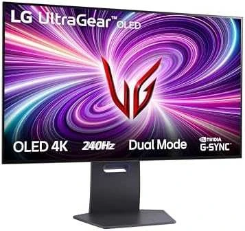 Žaidimų monitorius LG UltraGear 32" Dual-Mode OLED 4K, su garsiakalbiais