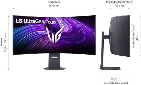 Monitorius „LG UltraGear 45GX950A-B“ – 330 Hz | OLED dviejų režimų 5K2K | 0,03 ms (GtG) | 45 colių