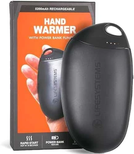 Įkraunamas rankų šildytuvas su įkroviklio funkcija Lifesystems Rechargeable Hand Warmer - Juoda