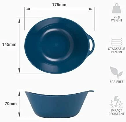 Dubenėlis Lifeventure Ellipse, 17.5cm, tamsiai mėlynas