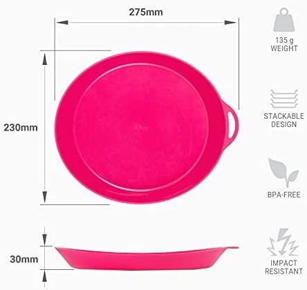 Lėkštė Lifeventure Ellipse Plate - Rožinė