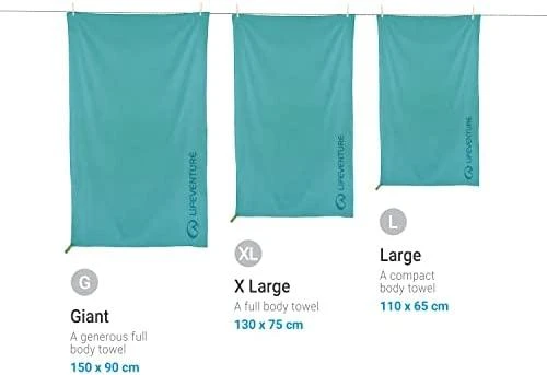 Kelioninis rankšluostis Lifeventure Soft Fibre Recycled Teal XL - XL