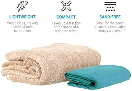 Kelioninis rankšluostis Lifeventure Soft Fibre Recycled Teal XL - XL