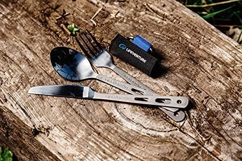 Įrankiai Lifeventure Titanium Cutlery Set