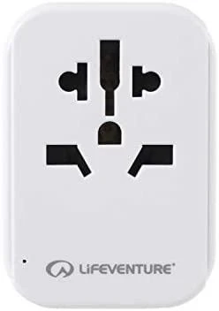 Baltas Lifeventure universalus elektros adapteris
