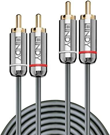 LINDY Cromo Line RCA garso kabelis su metalinėmis jungtimis