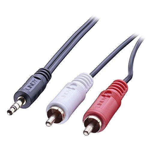 Garso Kabelis - LINDY Premium Garso Kabelis 2 x Phono, 2 x RCA, 3.5 mm Stereo, 1 m, Juodas