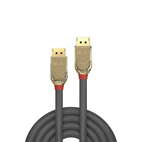 DisplayPort Kabelis - LINDY Gold Line DisplayPort 1.2 Kabelis, 7.5 m, Pilkas
